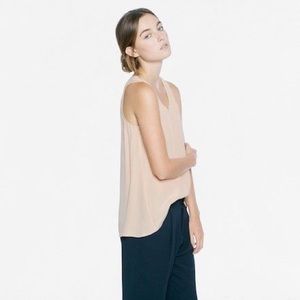 Grana pale pink silk tank top